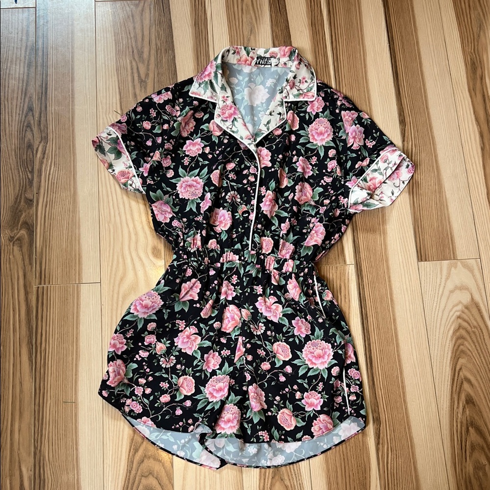 AMUR Nevaeh floral-print romper
